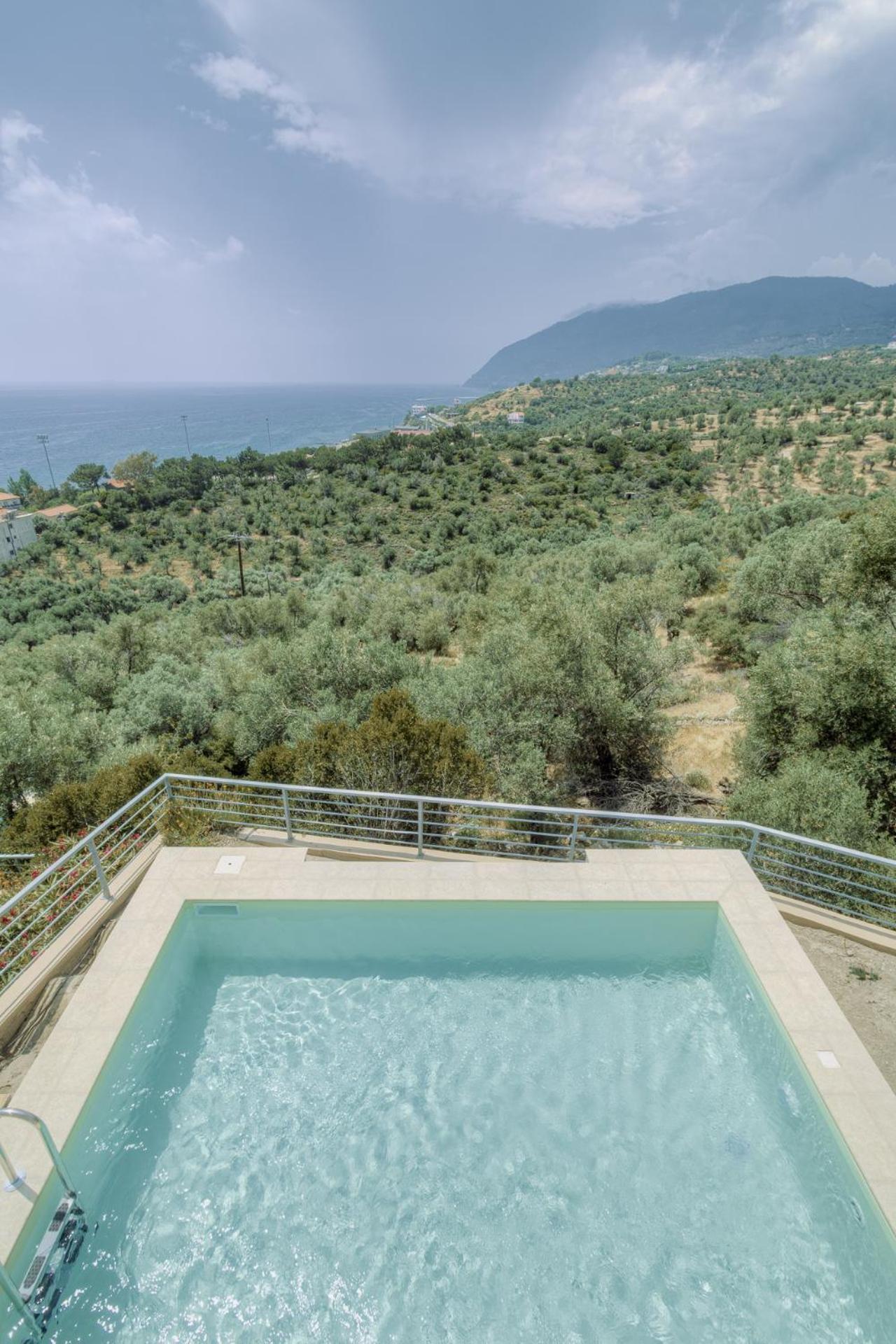 Ouzo Panoramic Houses 1, With Private Pool 플로마리언 외부 사진