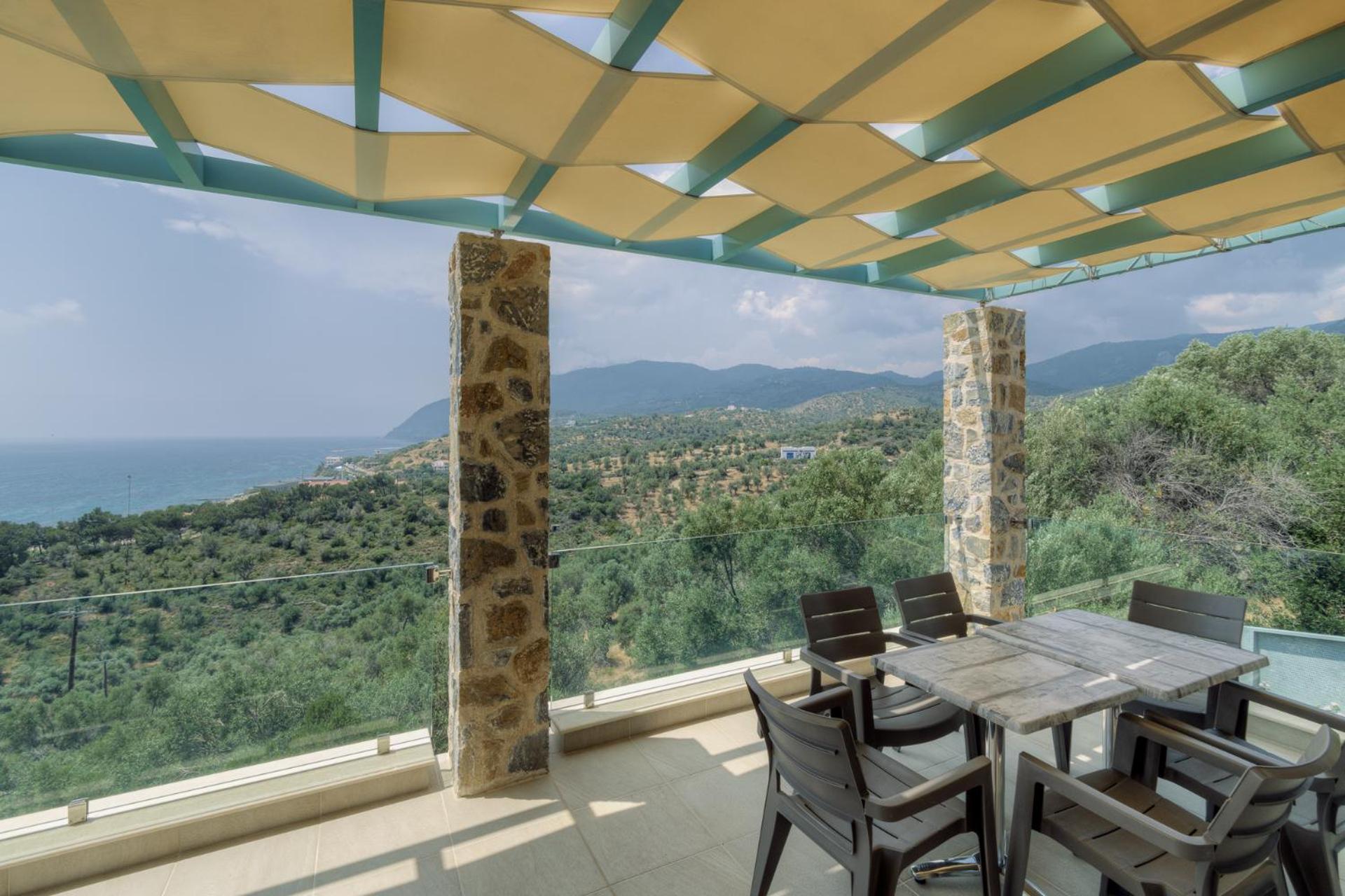 Ouzo Panoramic Houses 1, With Private Pool 플로마리언 외부 사진