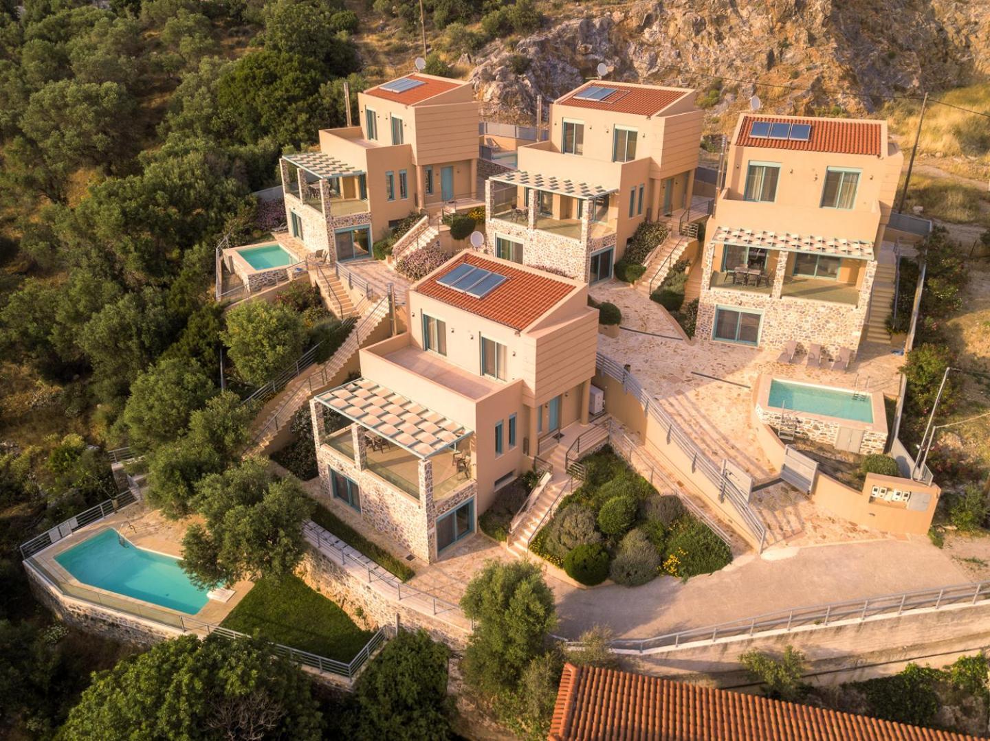 Ouzo Panoramic Houses 1, With Private Pool 플로마리언 외부 사진