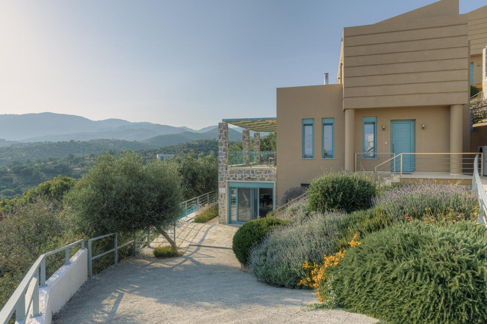 Ouzo Panoramic Houses 1, With Private Pool 플로마리언 외부 사진