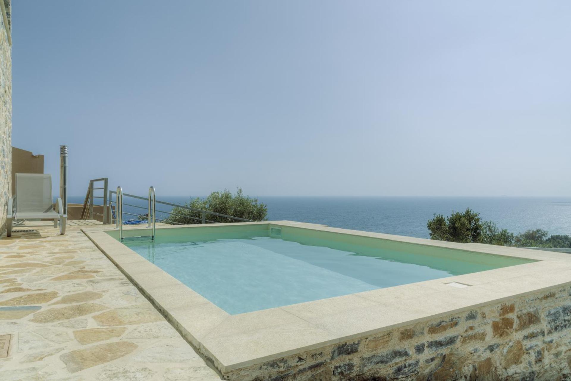 Ouzo Panoramic Houses 1, With Private Pool 플로마리언 객실 사진